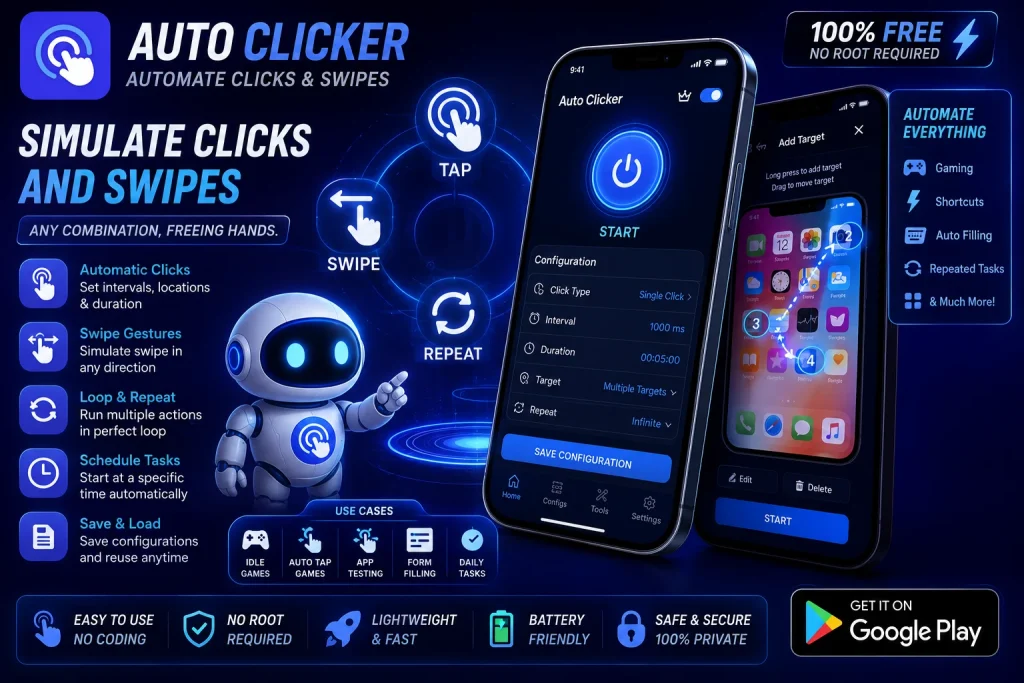 Auto Clicker - Automatic tap v3.0.2 Premium Mod Download 2 Auto Clicker Automatic tap Mod