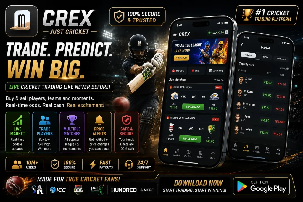 CREX – Cricket Exchange v26.05.05 b608 Premium Mod Download 2 CREX Cricket Exchange Mod Apk