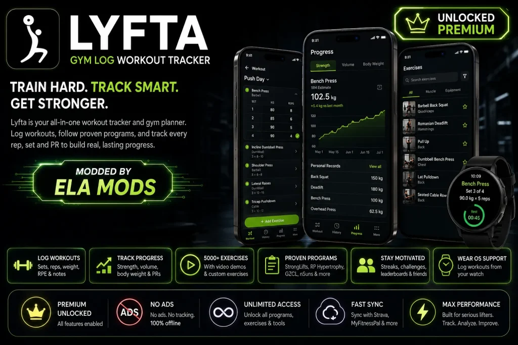 Lyfta - Gym Workout Tracker v1.569 b569 Premium Mod Download 2 Lyfta Gym Workout Tracker Mod Apk