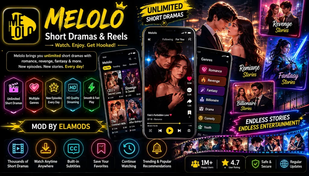 Melolo - Short Dramas & Reels v5.3.0 b53018 Premium Mod Download 2 Melolo mod apk
