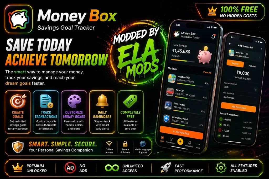 Money Box Savings Goal Tracker v2.8 Premium Mod Download 2 Money Box Savings Goal Tracker Mod Apk