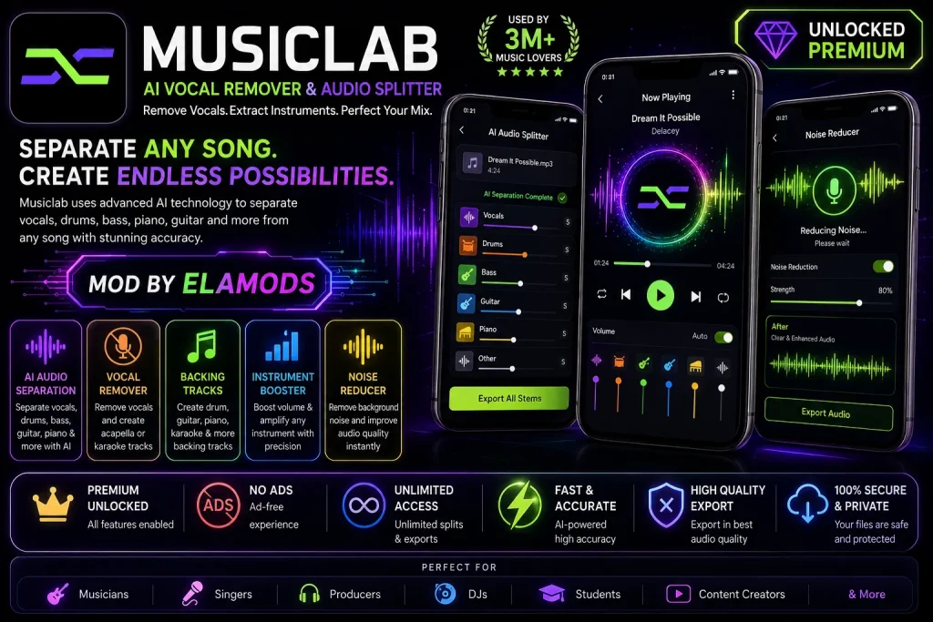 Musiclab - Vocal Remover v2.5.2 b86 Premium Mod Download 2 Musiclab Vocal Remover Mod Apk