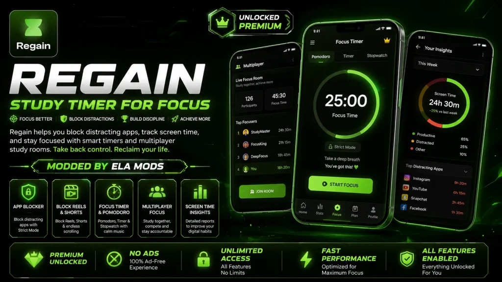 Regain Study Timer for Focus Mod Apk Regain Study Timer for Focus Mod Apk
