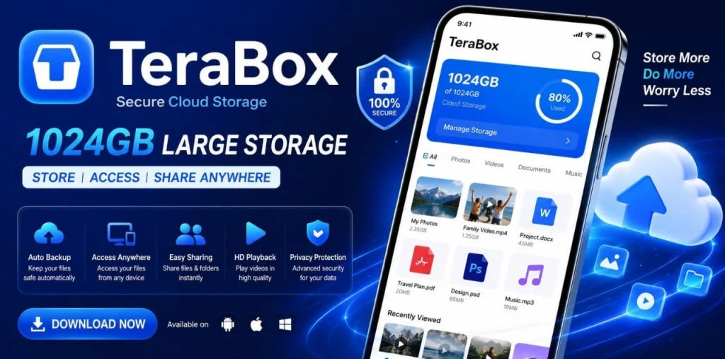 TeraBox 1TB Cloud & AI Space Mod Apk