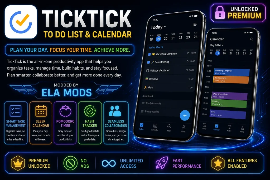 TickTick To Do List & Calendar mod apk