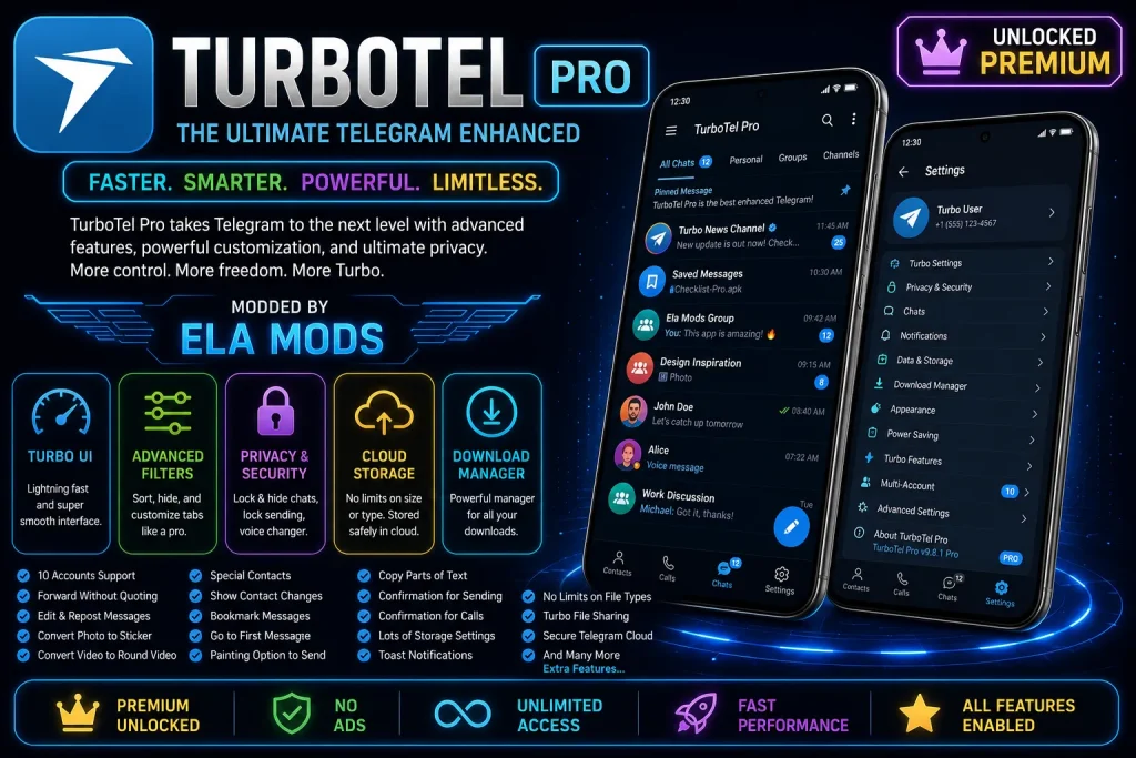 TurboTel Pro v12.8.1 b69169 (Premium) (Antidelete) (Ghost) (mod extra) 2 TurboTel Pro Mod Apk