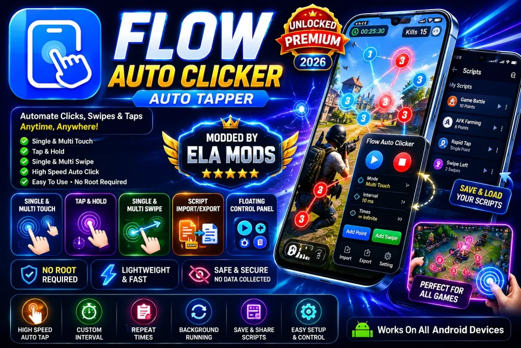 Flow Auto Clicker: Auto Tapper v1.4.3 Premium Mod Download 2 flow auto clicker mod apk