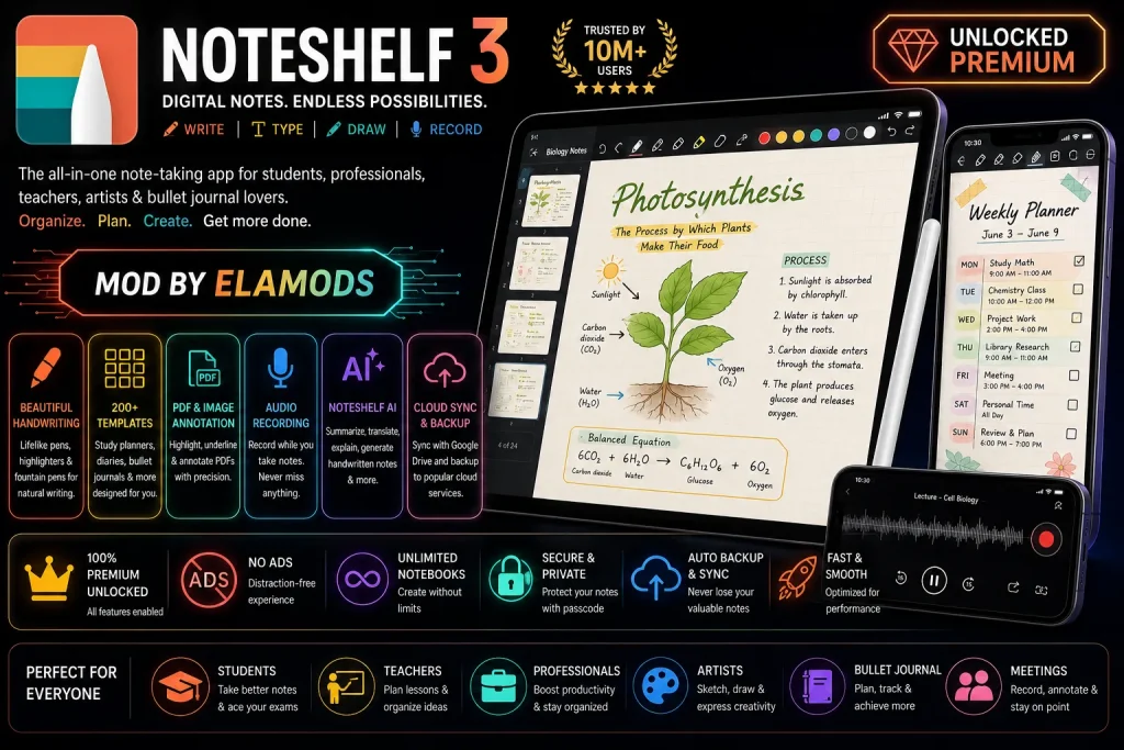 noteshelf 3 digital notes mod apk