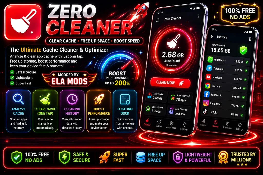 Zero Cleaner: Clear Cache MOD APK v26.5.1 b43 (Premium Unlocked) - Free Download 2 zero cleaner premium apk